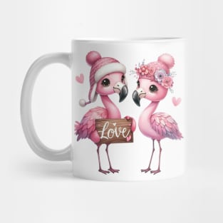 Valentine Love Flamingos Mug
